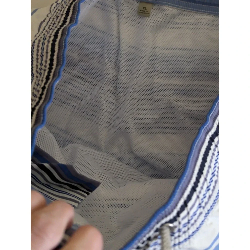 J Crew‎ Swim trunks mens swimsuit shorts blue grey white 6